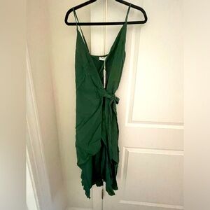 Commense Green Midi Wrap Dress